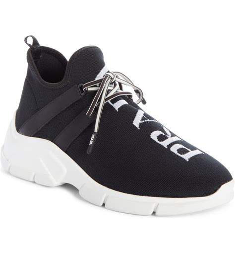 prada knit sneakers white|Prada black sneakers ladies.